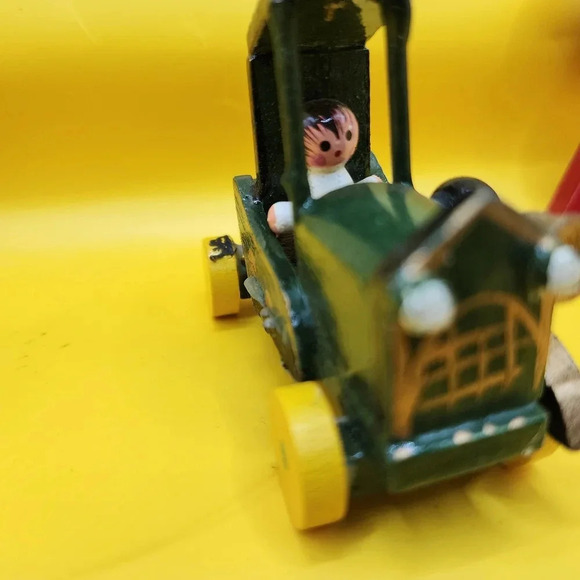 Vtg Wooden Ornaments Antique Cars Angel Horse Christmas Tree - Picture 3 of 7